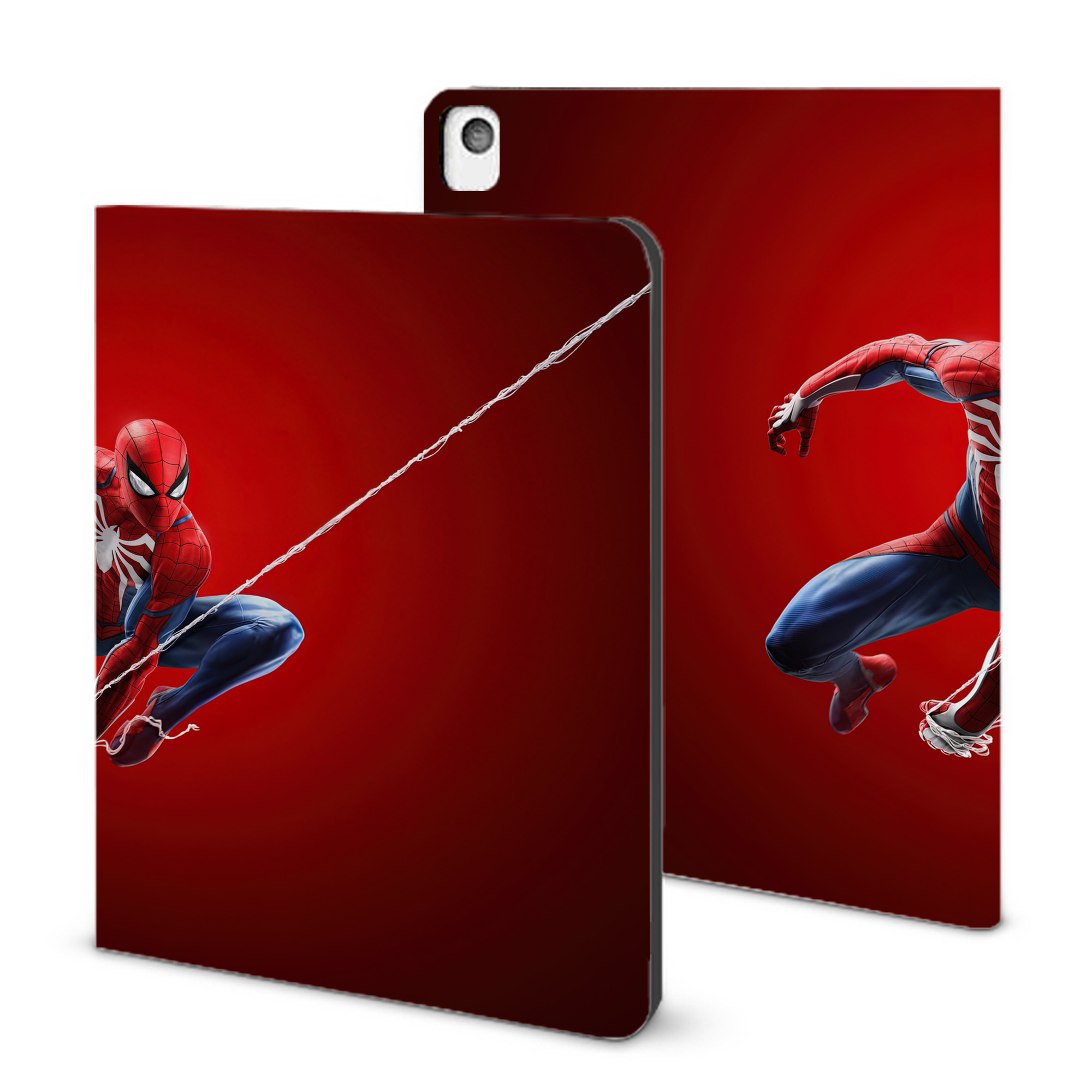 （画像用） Spider Man スパイダーマン IPadケース ペンホルダー付き ブックスタイルデザイン